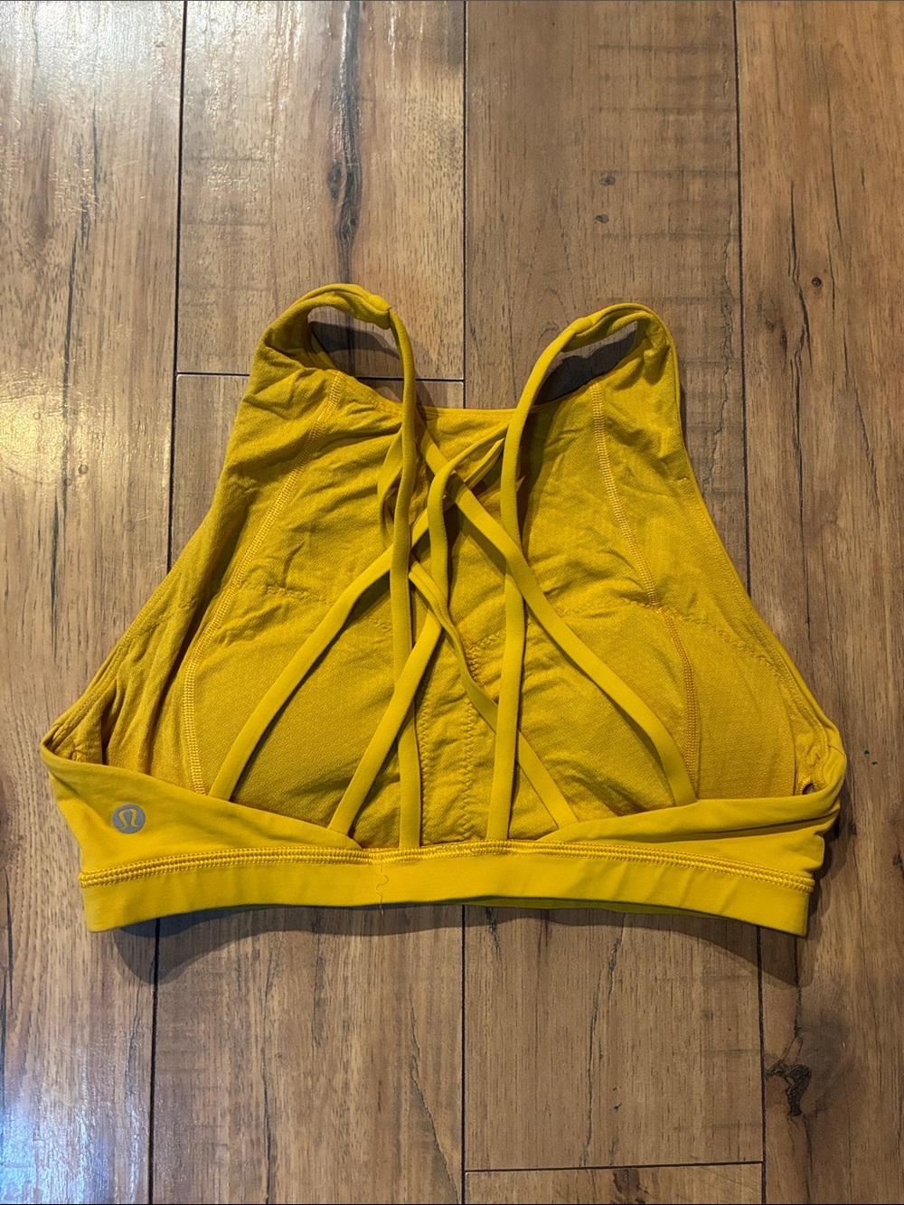lululemon athletica Strappy Sports Bra in Mustard Yellow Size 8